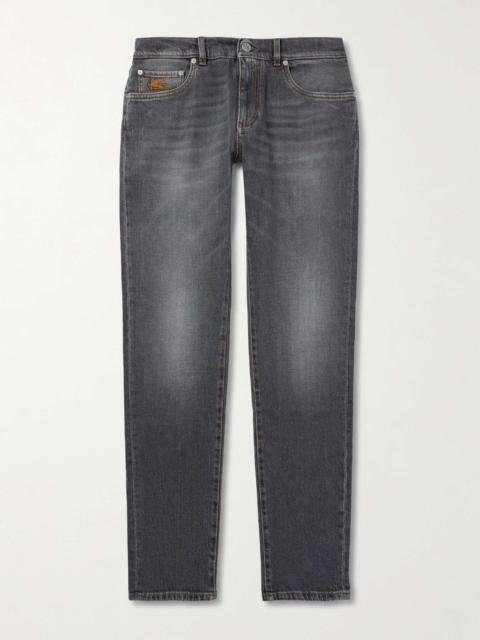Etro Slim-Fit Straight-Leg Logo-Embroidered Jeans