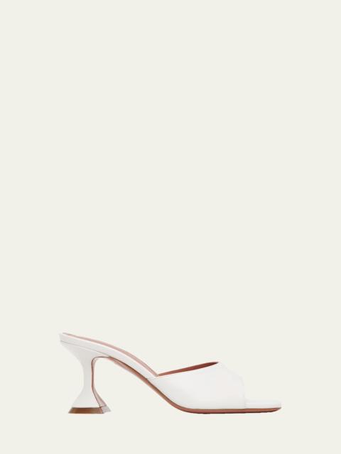 Amina Muaddi Lupita Leather Pedestal Mule Sandals