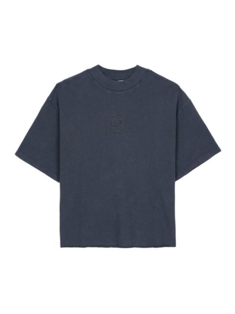 BRAIN DEAD Boxy Thermal Mock Neck T-Shirt - Slate