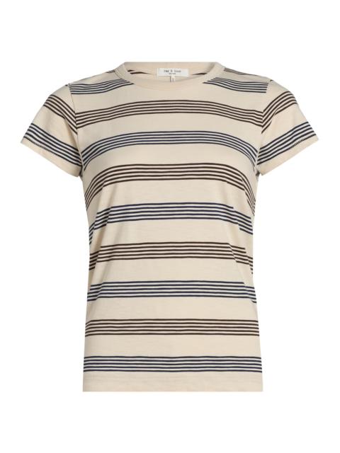 rag & bone Women's The Slub Striped Cotton T-Shirt - Ivory Multi
