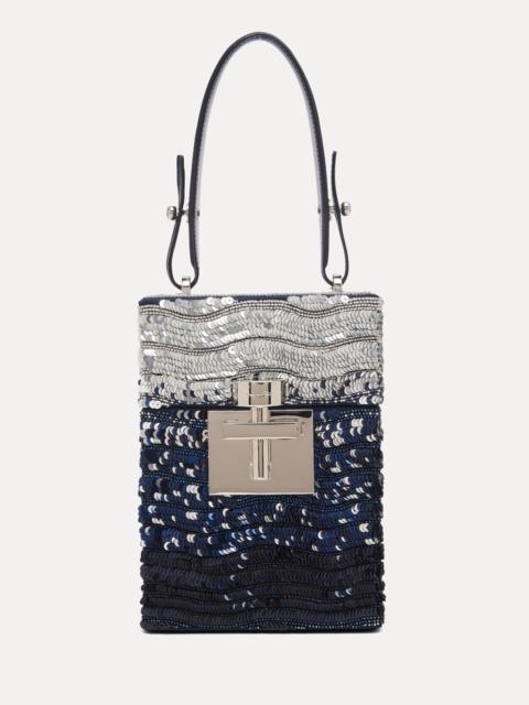 Oscar de la Renta OMBRE SEQUIN ALIBI TOP HANDLE BAG