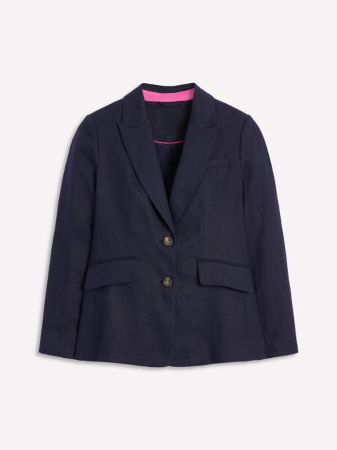 BODEN Stamford Linen Blazer-Navy