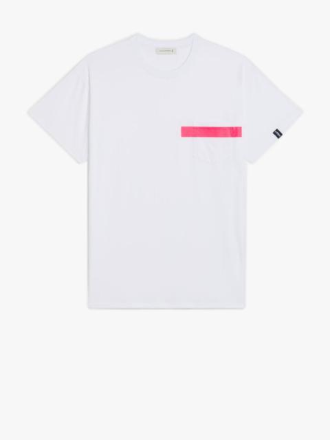 Mackintosh WHITE X PINK COTTON T-SHIRT | GJM-206