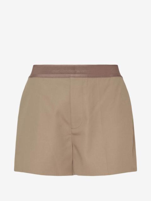 Alexander Wang logo-waistband tailored shorts