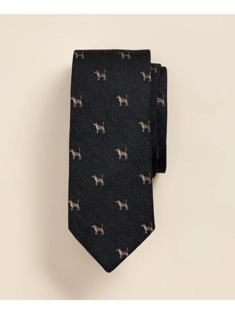 Brooks Brothers Silk-Wool Bloodhound Tie