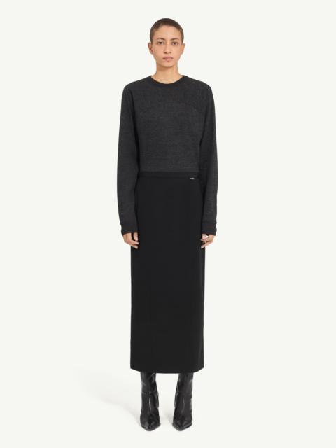 MM6 Maison Margiela Long wool blend skirt