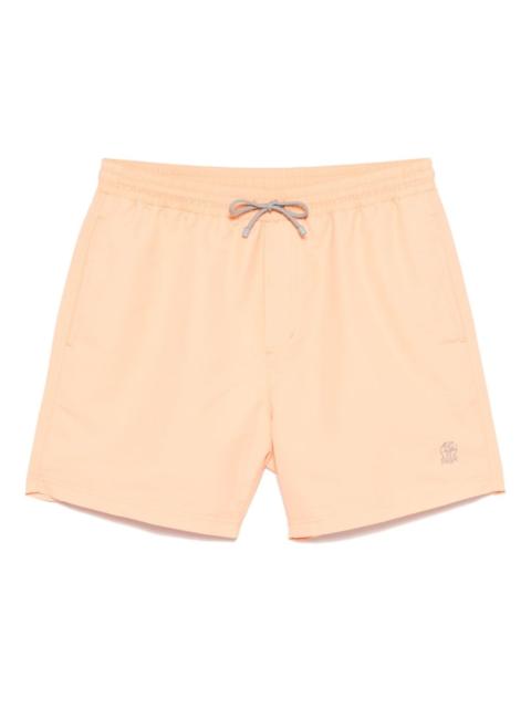 Brunello Cucinelli logo-embroidered swim shorts
