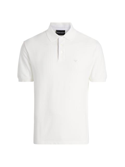 EMPORIO ARMANI Men's Cotton Polo Shirt - Off White