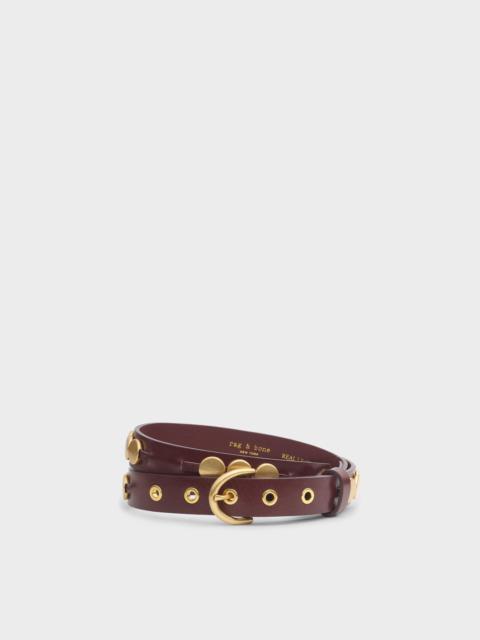 rag & bone Luna Beaded Italian Leather Belt