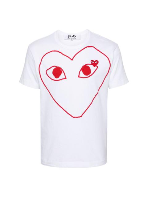 signature heart print cotton T-shirt