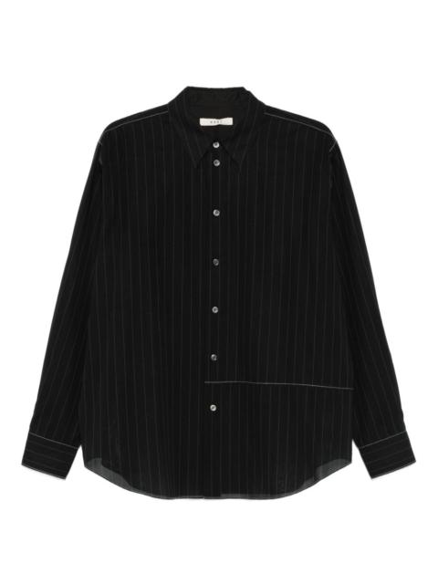 6397 sheer pinstripe shirt