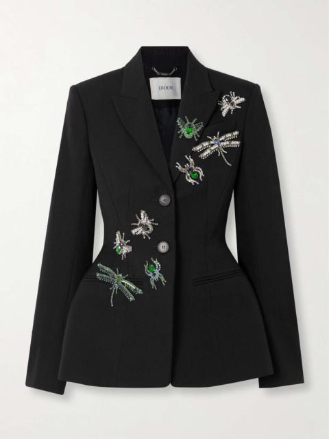 Erdem Crystal-embellished wool blazer