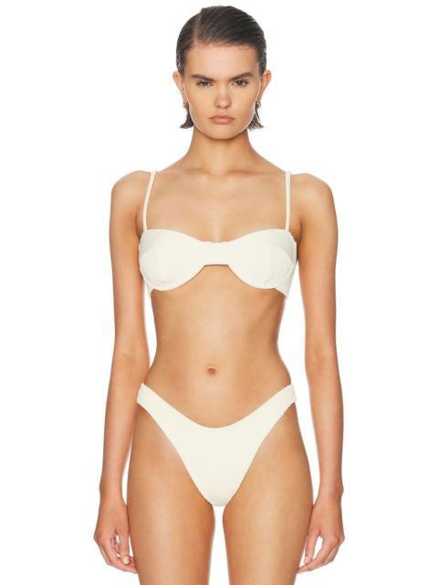 HAIGHT Ribbed Adjustable Vintage Bikini Top