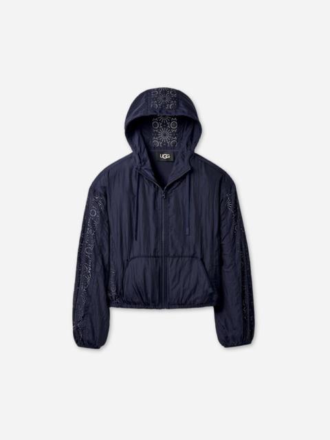 UGG ® Women's Chiara Full-Zip Hooded Jacket Tops in Navy