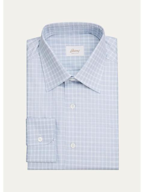 Brioni Men's Checked Cotton Dress Shirt