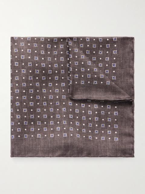 Brunello Cucinelli Printed Silk Pocket Square
