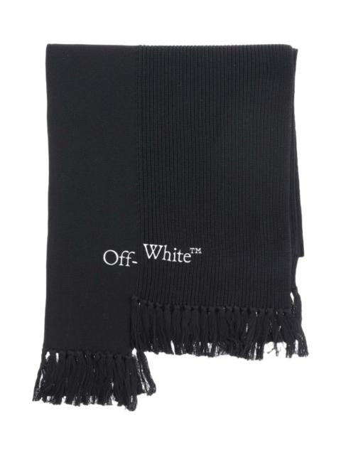 Asymmetrical Cotton And Cashmere Blend Scarf
