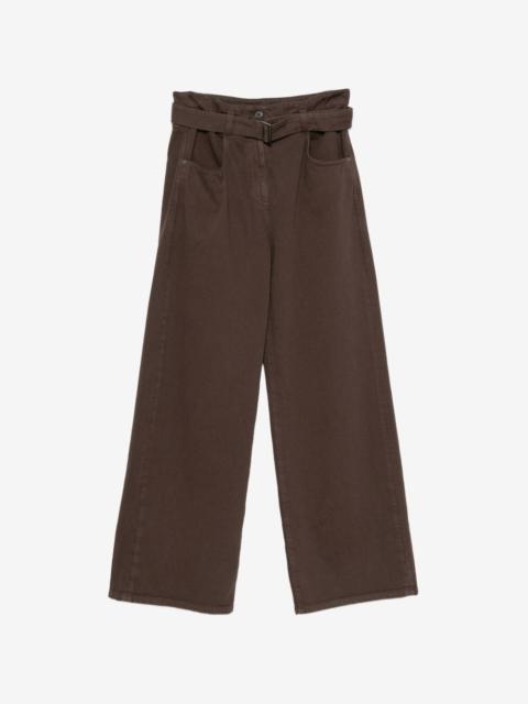 Brunello Cucinelli belted wide-leg trousers