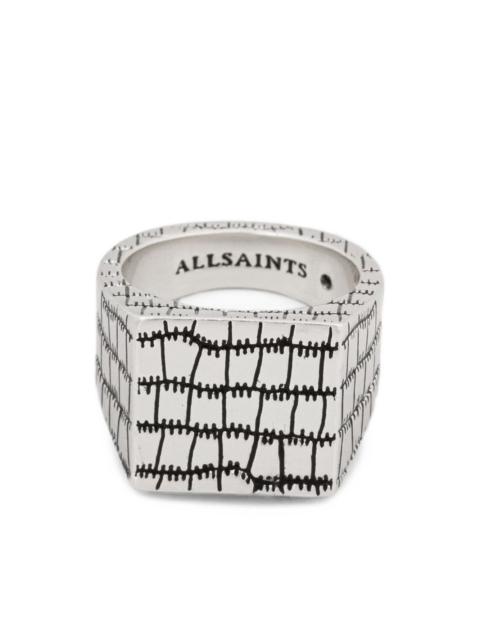 ALLSAINTS etched signet rings
