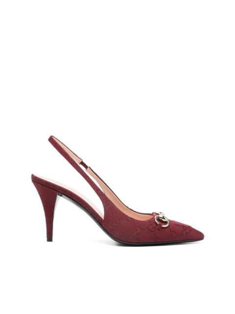 85mm Horsebit slingback pumps