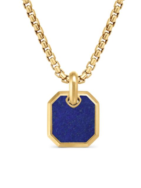 DAVID YURMAN Men's Octagonal Amulet in 18K Yellow Gold - Lapis Lazuli