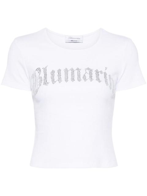 Blumarine rhinestoned ribbed T-shirt