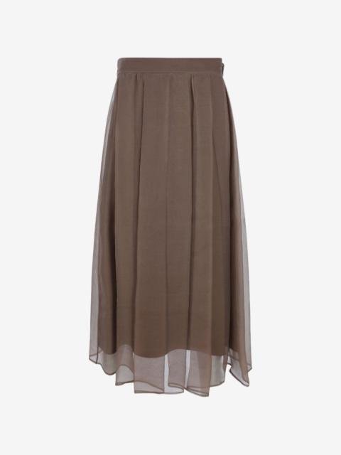 Brunello Cucinelli silk-chiffon maxi skirt