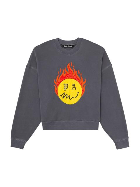 Palm Angels Burning Head Crewneck 'Black/Yellow'