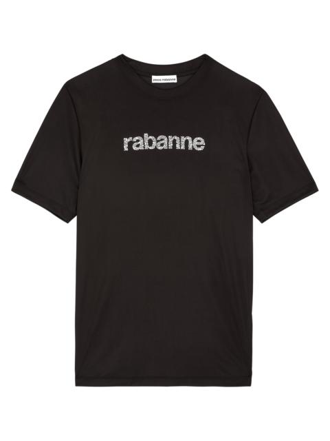 Paco Rabanne Logo-embellished satin-jersey T-shirt