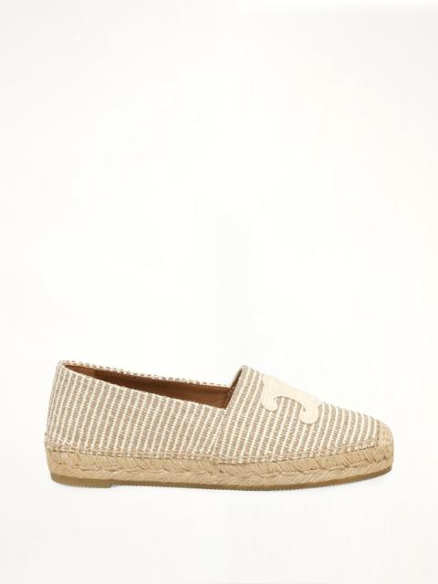 CELINE Triomphe Espadrille 05 with Embroidered P in Beige/Ecru
