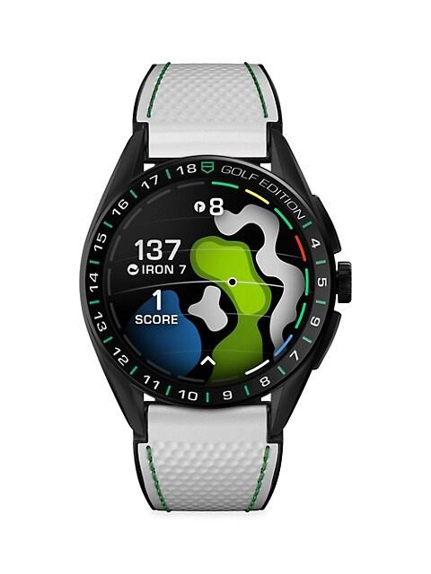 TAG Heuer Connected Golf Titanium & Rubber Smartwatch