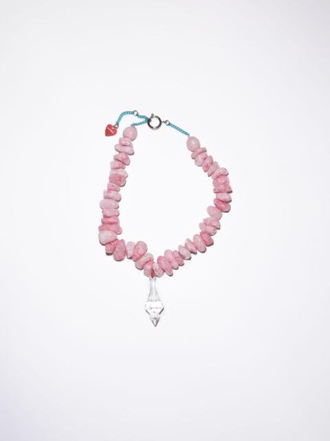 Acne Studios Agate necklace - Pink