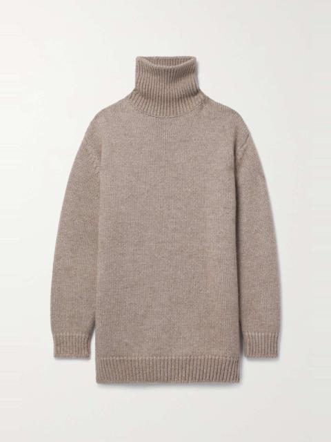 The Row Elu oversized alpaca and silk-blend turtleneck sweater