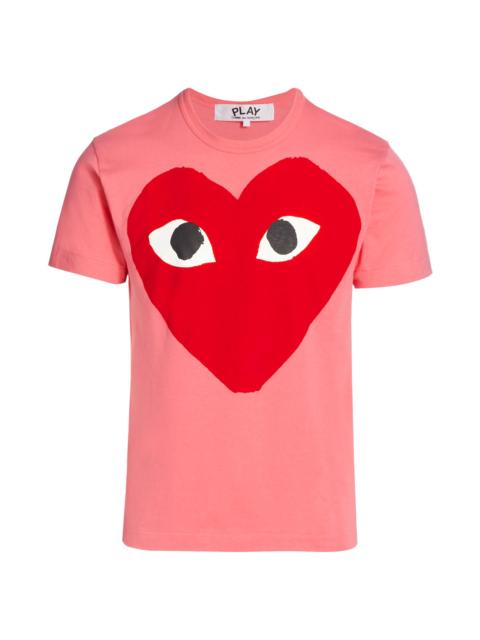 Comme des Garçons PLAY Men Large Center Heart Graphic T-Shirt - Pink