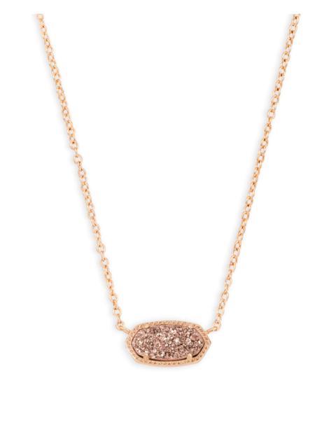 KENDRA SCOTT Elisa Rose Gold Pendant Necklace in Rose Gold Drusy