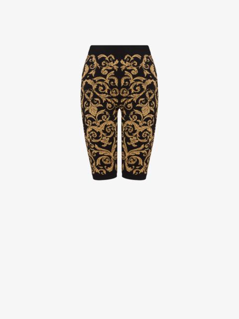 Moschino BAROQUE JACQUARD KNIT BIKE SHORTS