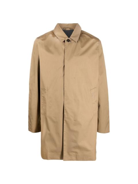 Barbour embroidered-logo single-breasted coat