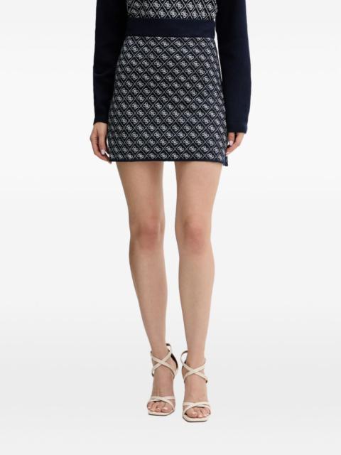 GUESS USA logo-jacquard mini skirt