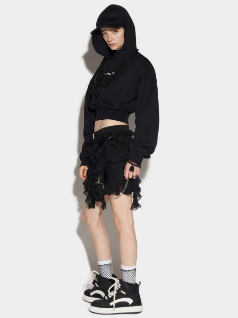 DSQUARED2 ZIPPED MINI SKIRT