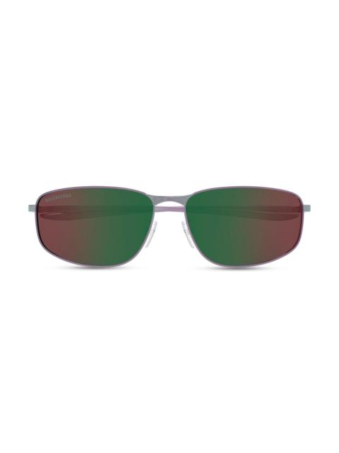 BALENCIAGA Men's Monday 61MM Rectangular Metal Sunglasses - Purple Green