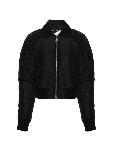 rhinestone-embellished bomber jacket