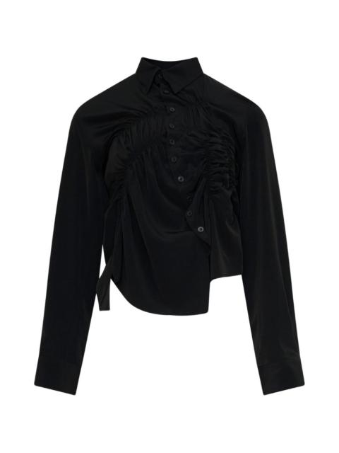 Y's gathered asymmetric shirt
