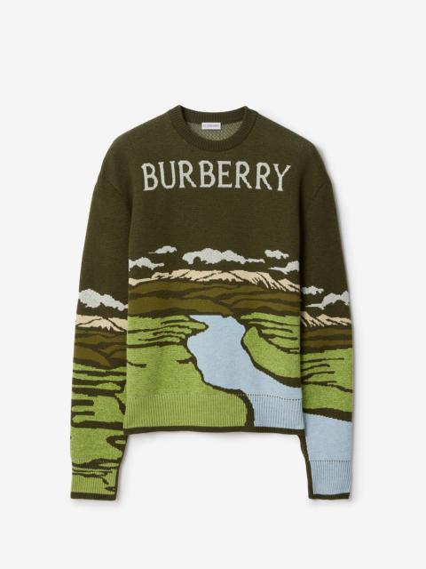 Burberry Landscape Wool Blend Sweater