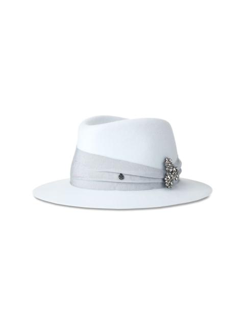 MAISON MICHEL André appliqué-detail fedora hat