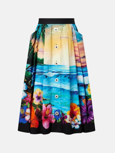 Dolce & Gabbana Printed cotton midi skirt