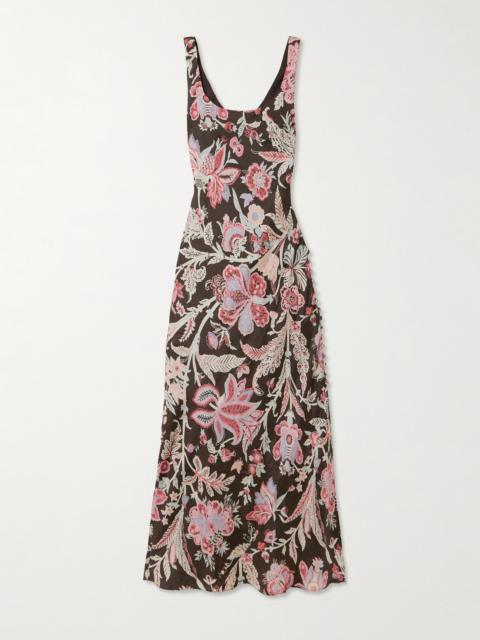 ALIX OF BOHEMIA Adele Floral-print Silk Maxi Dress