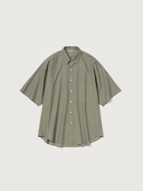 AURALEE WASHED FINX TWILL BIG HALF SLEEVED SHIRT