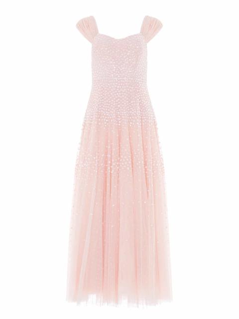 Needle & Thread Sunrise Sequin Sweetheart Ankle Gown