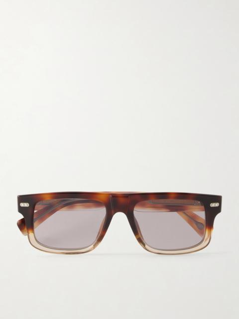 Brunello Cucinelli Aviator-style Tortoiseshell Acetate Sunglasses