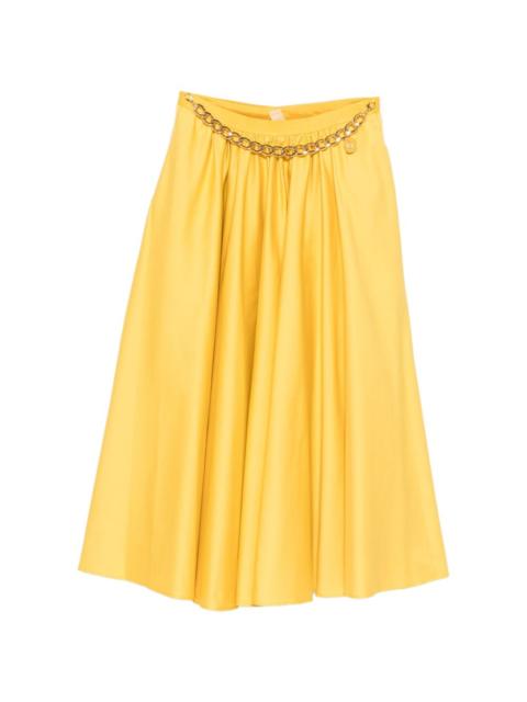 ELISABETTA FRANCHI chain-detail midi skirt
